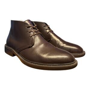 JOSEPH ABBOUD Chukka Boots Men’s Size 8 M Brown Leather Casual Lace Up READ